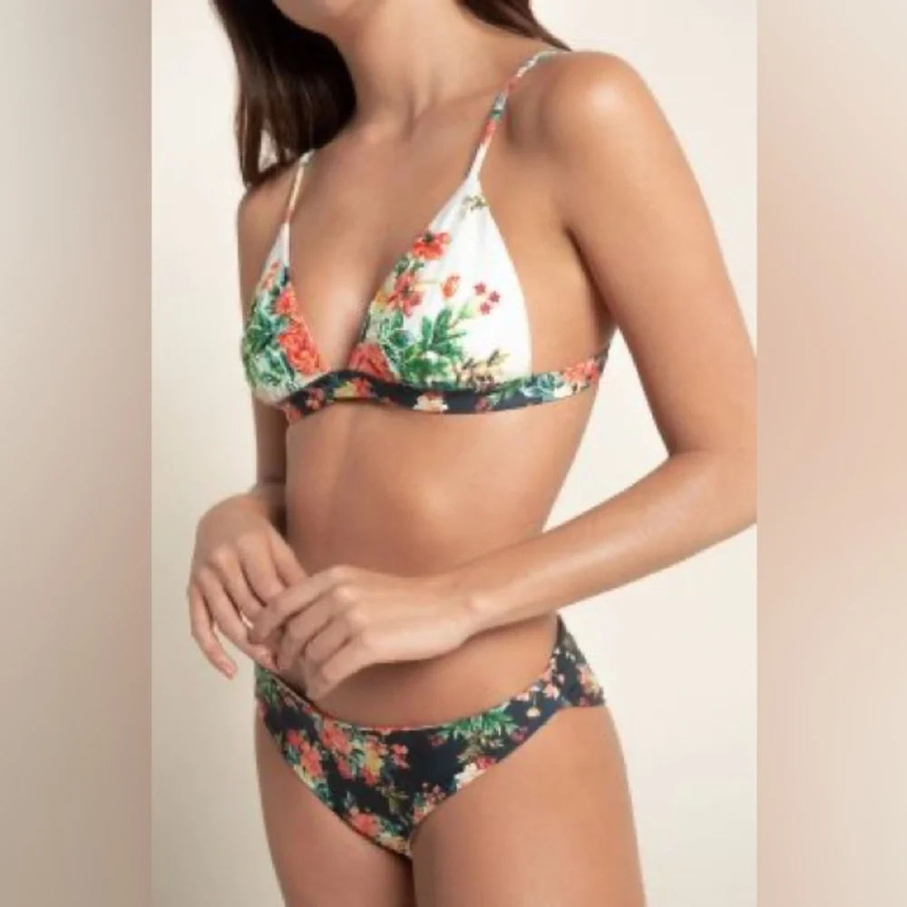 Agua Bendita beaded Agua Gypsy Lola Floral Bikini NWT